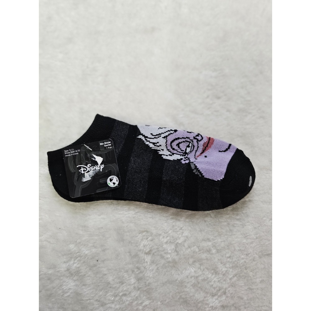 Disney The Little Mermaid Ursula No-Show Socks Women Shoe Size 4-10, 1 Pair